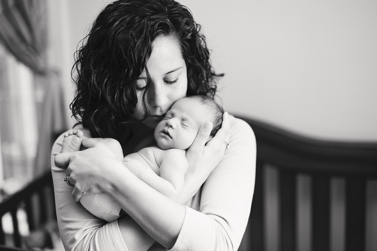 Portrait of mother and baby in Northern Virginia