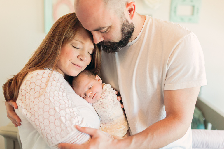 Family portrait with infant in Northern VA