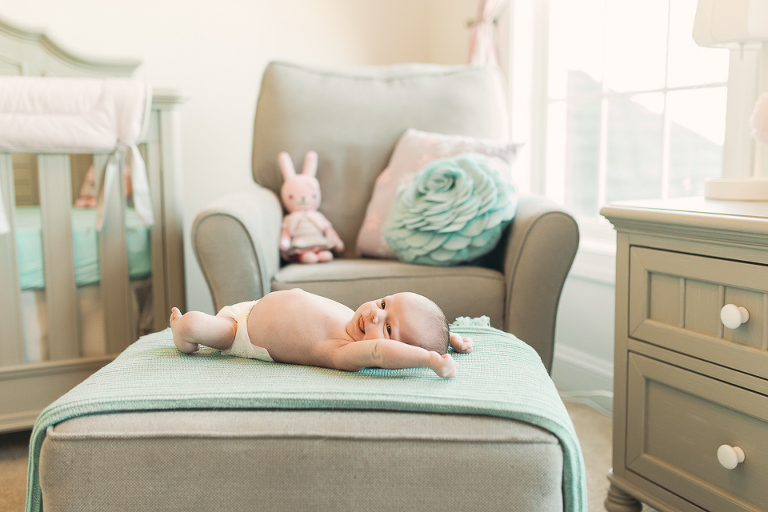 Infant stretching at home in Northern VA