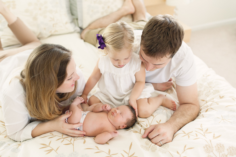 Newborn Session at home in Northern VA family portrait