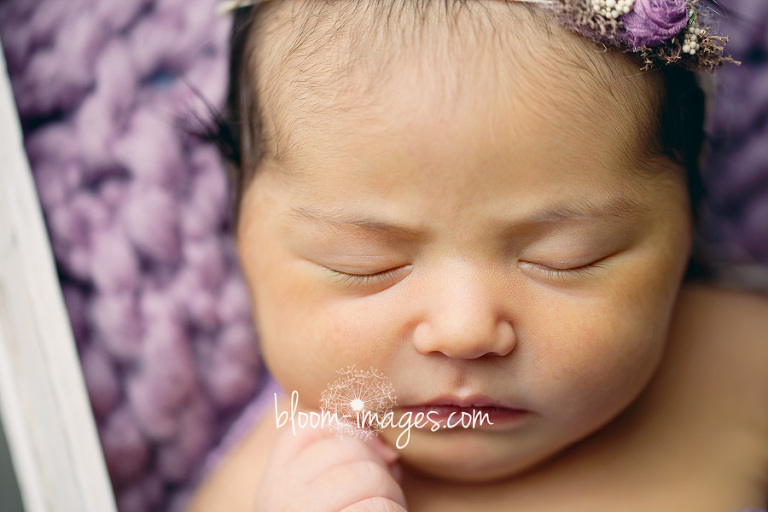 Northern VA newborn photography face close up