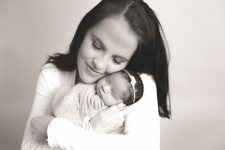 Newborn Photographer Ashburn Northern VA in studio newborn pictures baby with mom