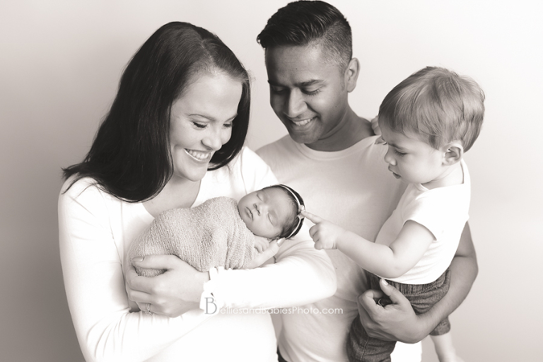 Newborn Photographer Ashburn Northern VA in studio newborn pictures baby with parents