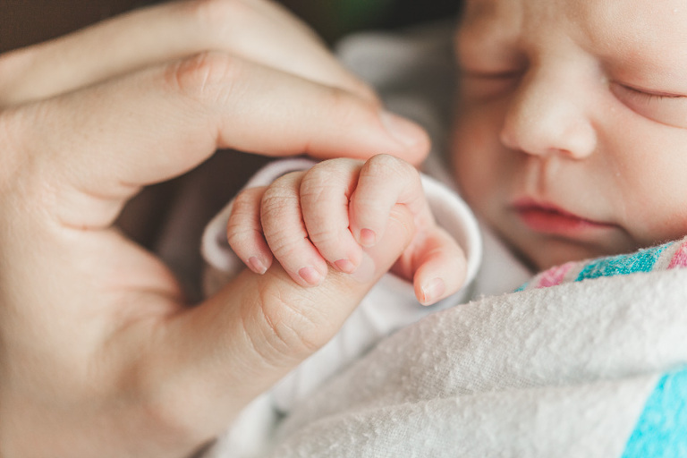 Fresh 48 Newborn Photography Northern VA infant pictures in hospital after birth