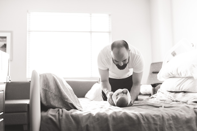 Fresh 48 Newborn Photography Northern VA infant pictures in hospital after birth