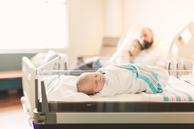 Fresh 48 Newborn Photography Northern VA infant pictures in hospital after birth