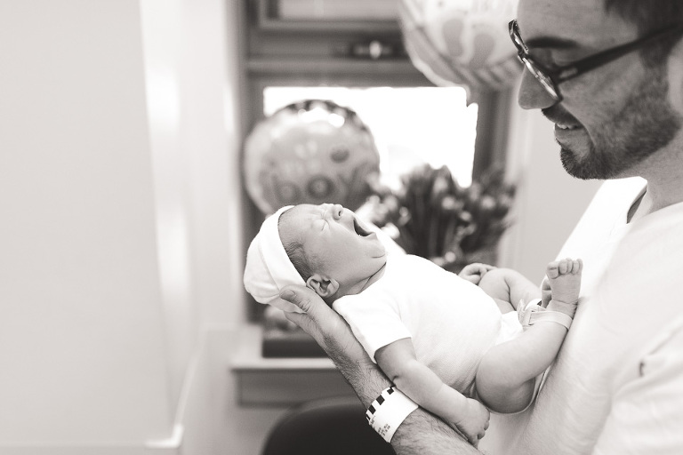 Fresh 48 Newborn Photography Northern VA infant pictures in hospital after birth