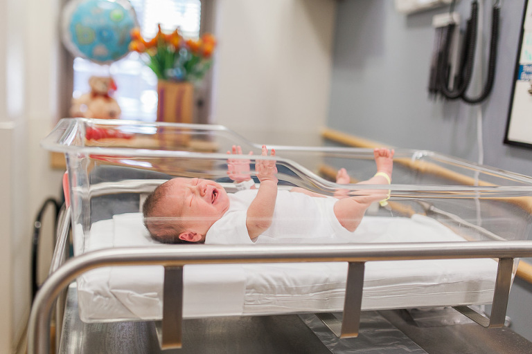 Fresh 48 Newborn Photography Northern VA infant pictures in hospital after birth