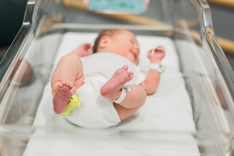 Fresh 48 Newborn Photography Northern VA infant pictures in hospital after birth
