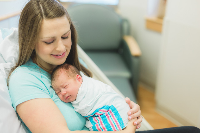 Fresh 48 Newborn Photography Northern VA infant pictures in hospital after birth