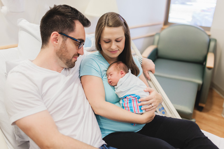 Fresh 48 Newborn Photography Northern VA infant pictures in hospital after birth