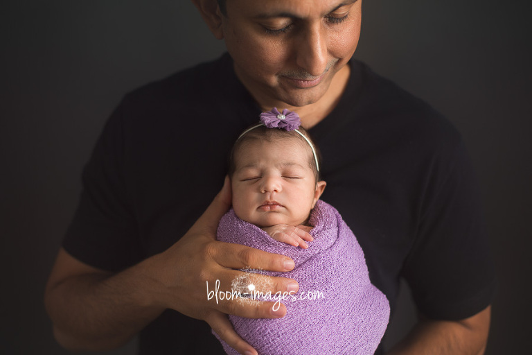 Newborn Baby Photography in Washington DC and Northern VA in daddy's arms