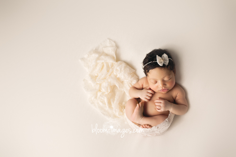 Newborn Photography Northern VA Infant wrapped in white