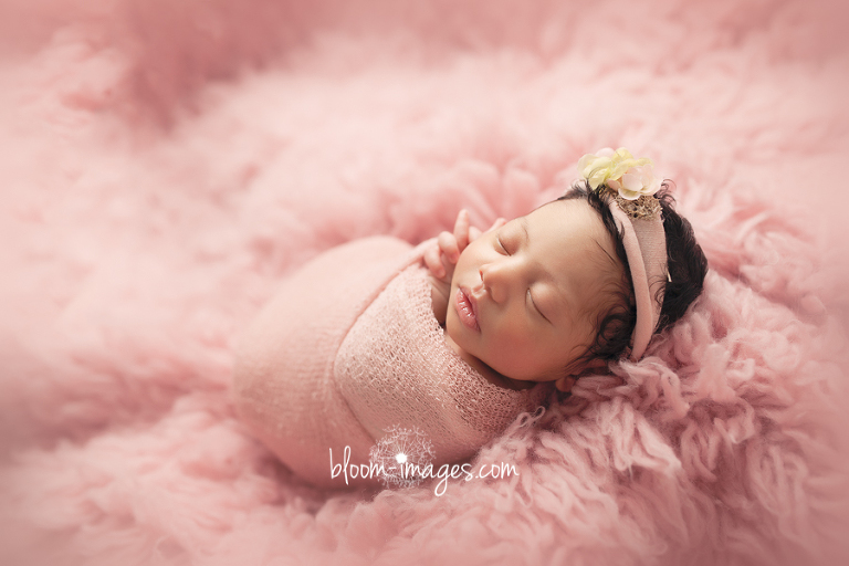 Newborn Photography Northern VA Infant girl in Pink