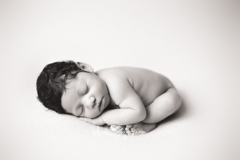 Newborn Photography Session Northern Virginia baby all curled up