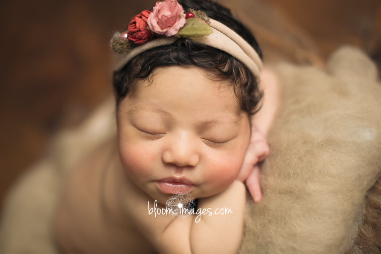 Newborn Photography Washington DC Baby face close up