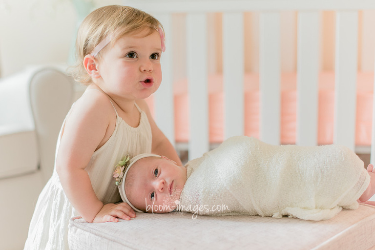 Baby sisters, at home newborn session in Northern VA